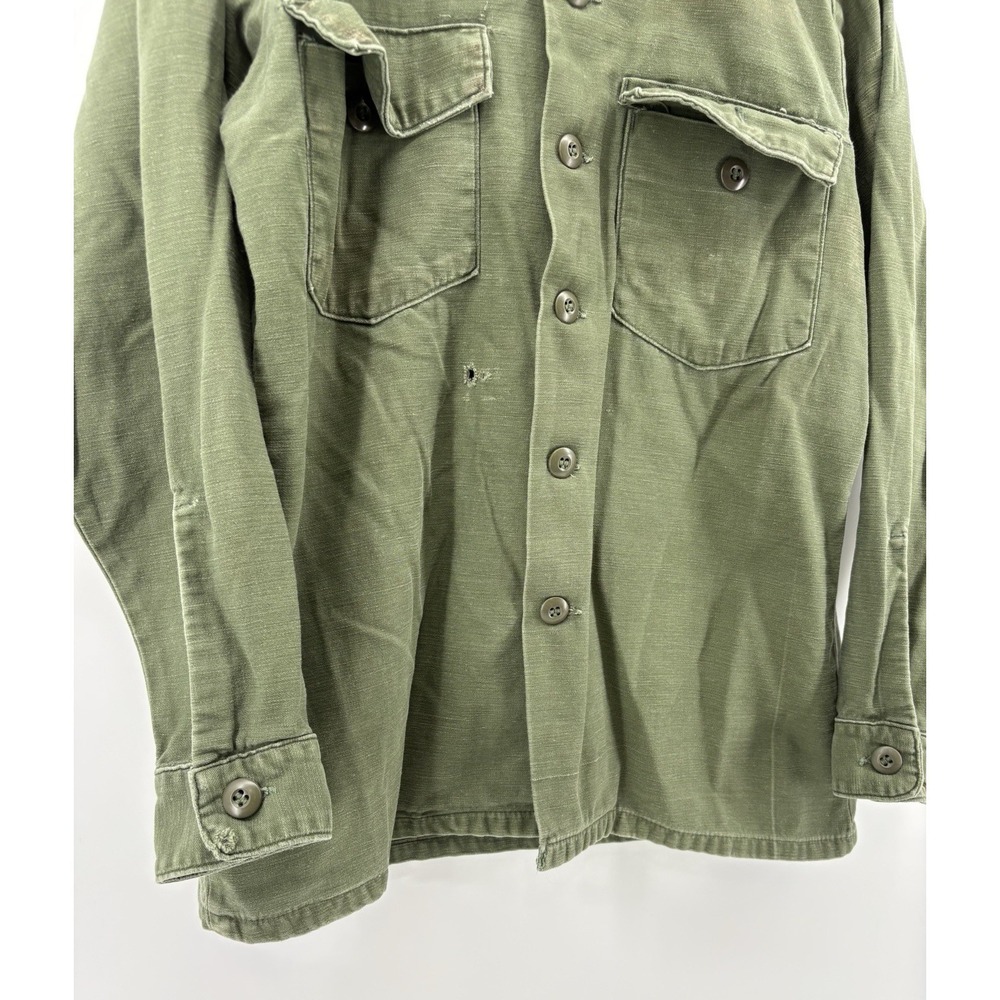 OG-107 Sateen Cotton Utility Shirt US Military Vintage Vietnam Fatigue Patches‎